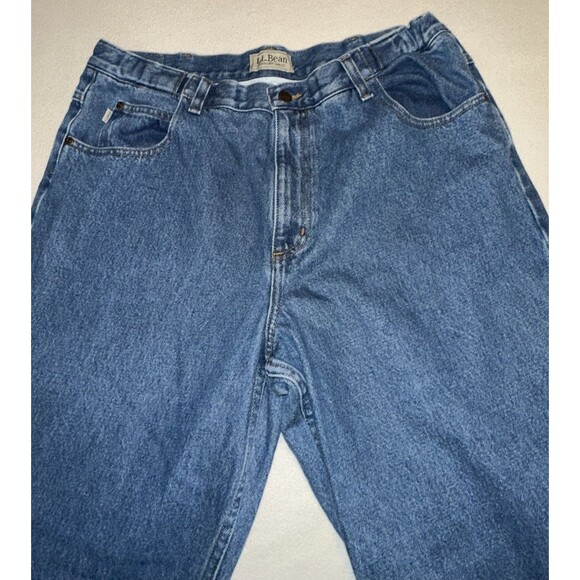 L.L. Bean Men's Comfort Waist Jeans 36x28 Blue Denim Classic Straight Leg - Picture 5 of 13